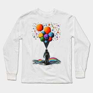 Astronaut walking on the cloud Long Sleeve T-Shirt